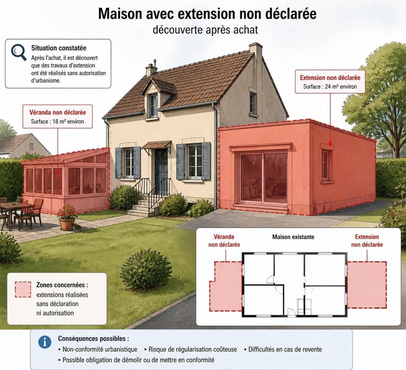 découvrez qui est responsable en cas de construction sans permis découverte après l'achat d'un bien immobilier et quelles sont les conséquences légales.