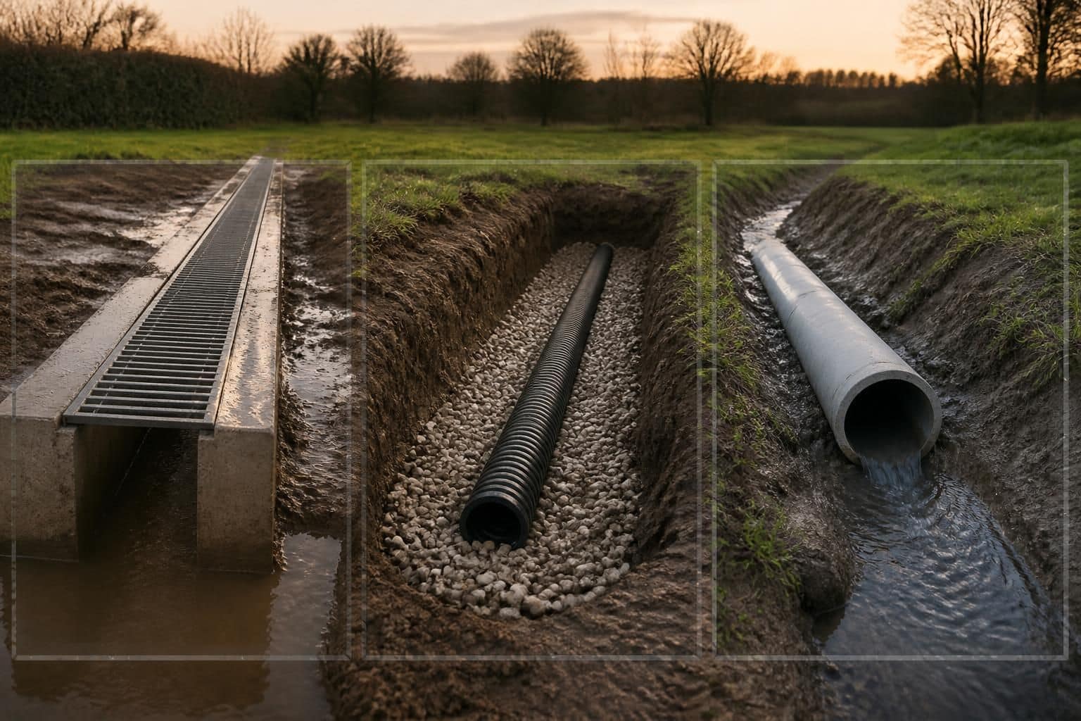 découvrez les avantages des caniveaux, drains et buses pour évacuer efficacement l'eau de votre terrain. guide complet pour choisir la solution adaptée à votre terrain.