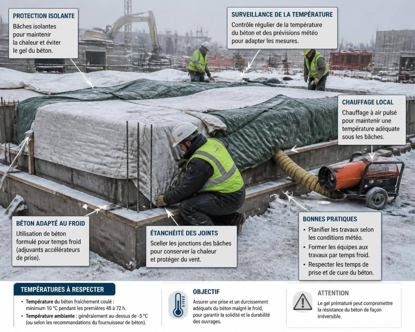 découvrez les températures limites pour maçonner par temps froid et les précautions essentielles à prendre pour garantir la solidité et la durabilité de vos constructions en hiver.