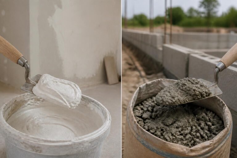 Plâtre ou ciment : quel liant pour quels travaux ?